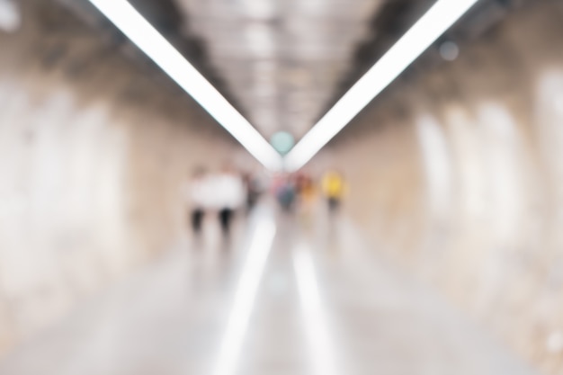 blurred Walking path with bright colorful light