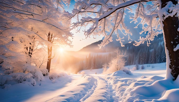 Blurred winter background