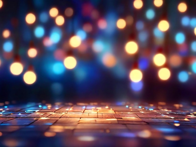 A blurry background of lights with a blur of blurry lights 3d