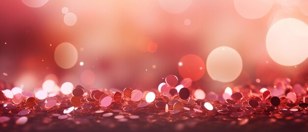 Blurry Background with Abundance of Red Beads AI Generated Image