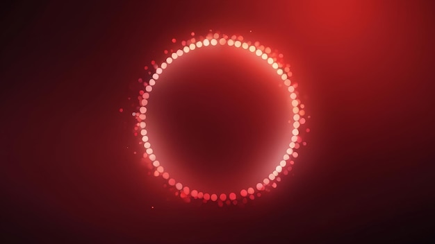 Blurry Bokeh Floating in Celestial Red Gradient Universe