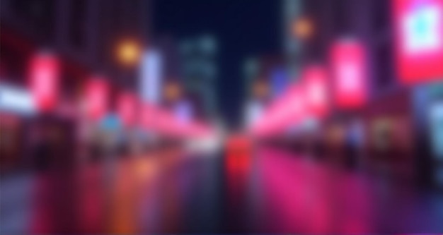 a blurry image of a blurry city street with a red light in the background