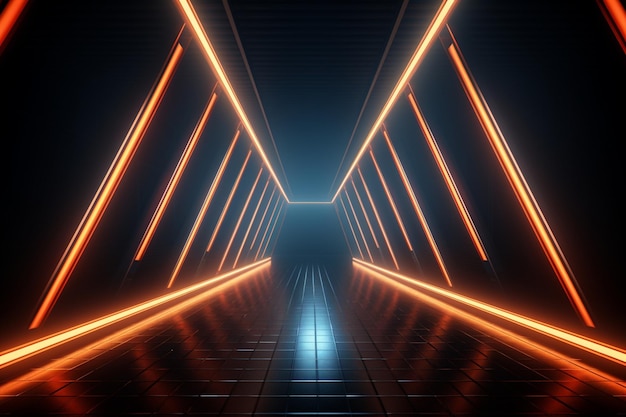 a blurry image of a tunnel with lights on it