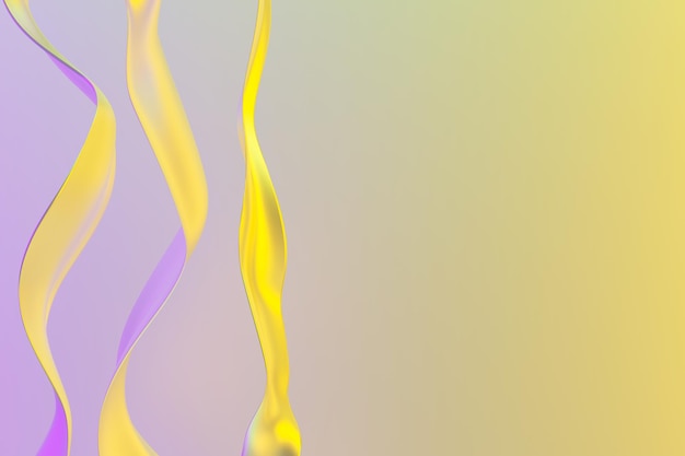 Blurry Yellow and Purple Swirl with Copy space 3d rendering