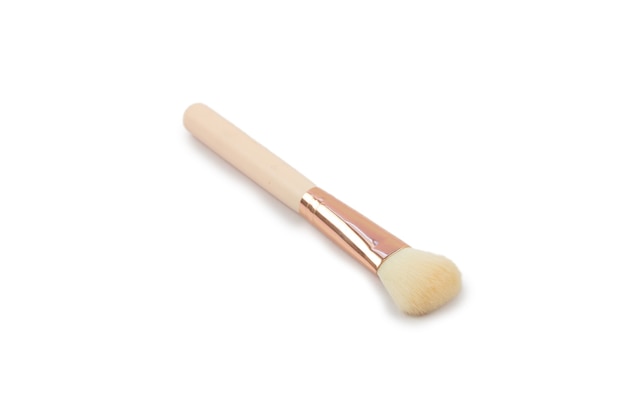 Blush brush , Makeup brush for the woman isolate wallon white surface.