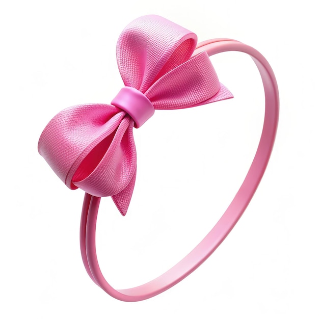 The Blushing Bow A Playful Pink Headband Generative AI