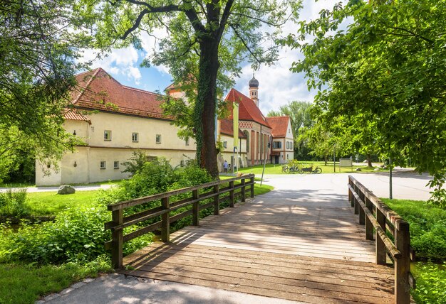 Blutenburg Castle in summer Munich Germany Europe