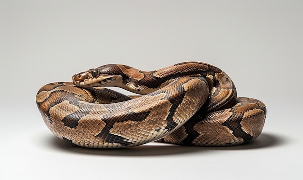 Boa constrictor on neutral background