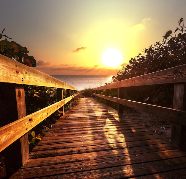 Boardwalk on beach