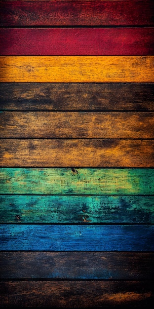 Boardwalk grunge colorful background banner Generative AI