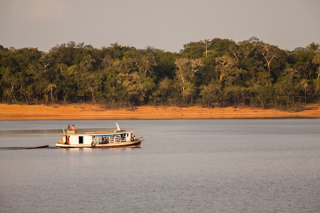 Boat on Amazon river