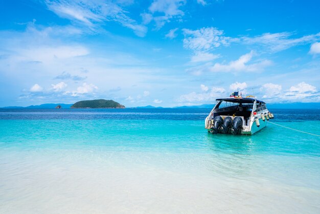 Boat on the beach and Summer holiday