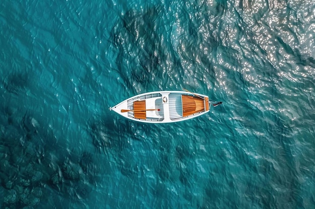 Boat floating in the sea