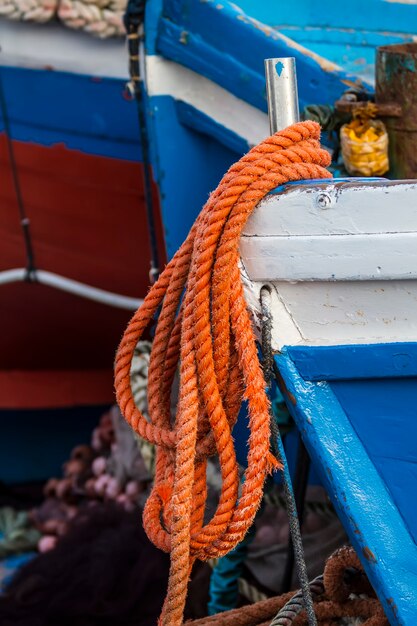 Boat orange rope