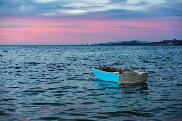 Boat sunset mexico baja california