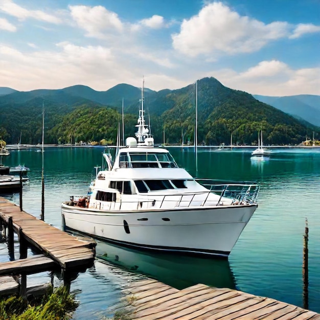 a boat that is sitting in the water