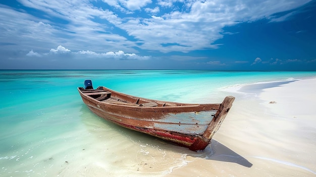 a boat that is sitting in the water