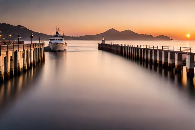 a boat that is sitting in the water.