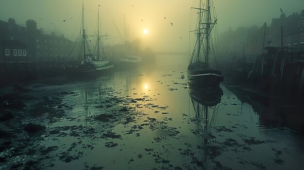 a boat in the water with the sun setting behind it