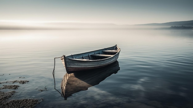 A boat on the water with the word " the word " on the side.