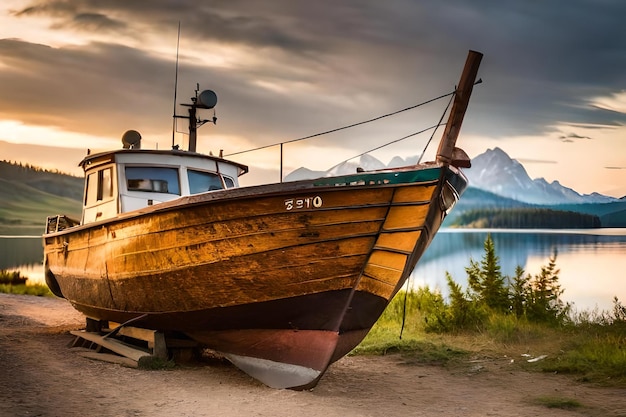 A boat with the number 37 on the side