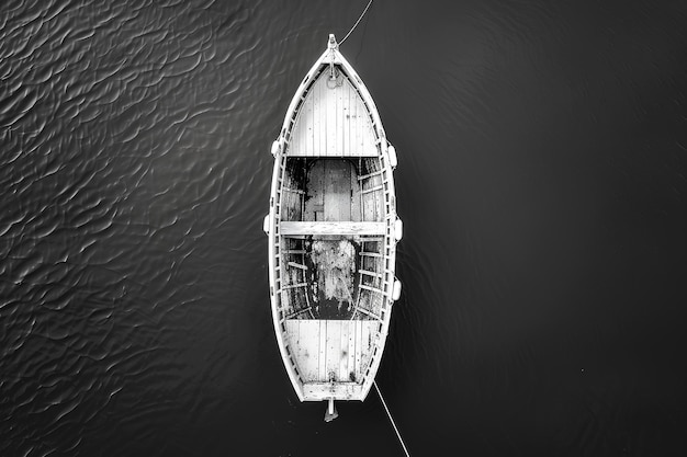 Photo a boat with a rope tied to the side of it that says  a boat