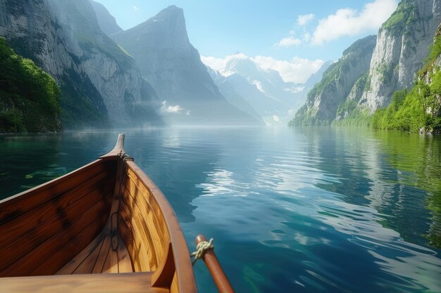 a boat with a wooden oar that says quot a quot on the bottom