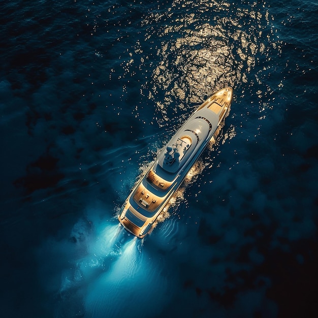 a boat with a yellow top that says  speed  on the side