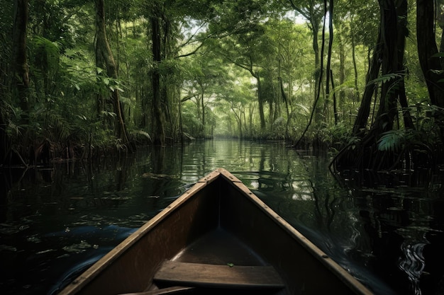 Boating Through Amazons Flooded Forest