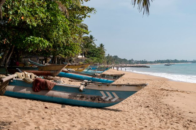 Boats on the beach coast