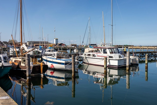 Boats in the port of Bagenkop island of Langeland Denmark