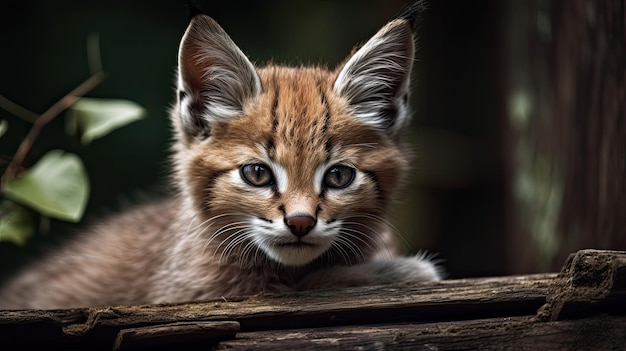 A bobcat is looking at the camera.