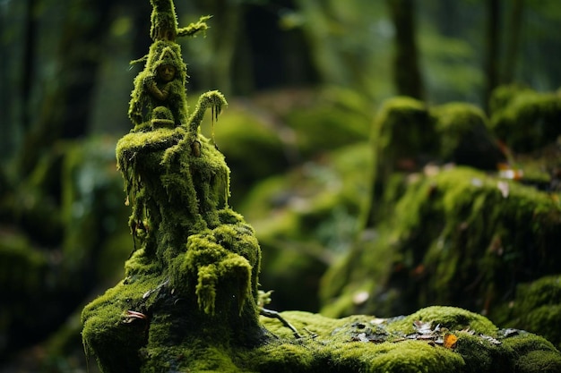 Bodhi Tree with Mossy Trunk tropical green natural view fantasy landscape photography