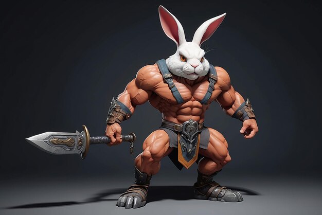 Body builder rabbit