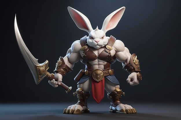 Photo body builder rabbit