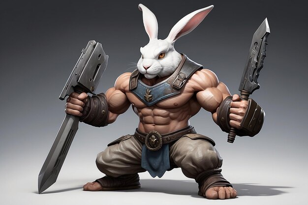 Body builder rabbit