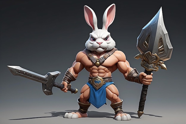 Body builder rabbit