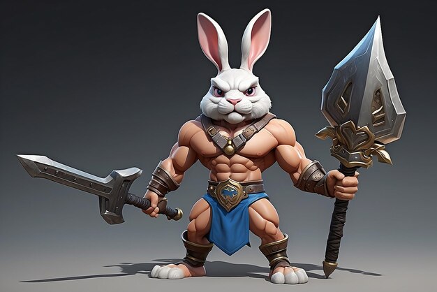 Body builder rabbit