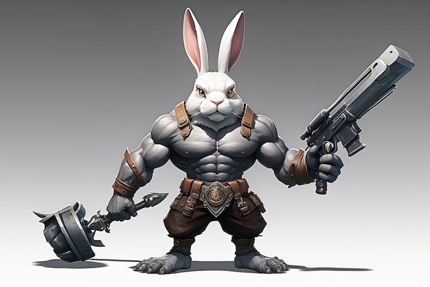 Body builder rabbit