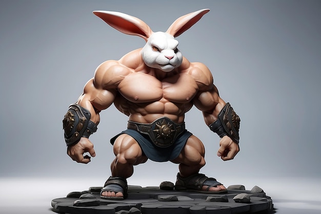 Photo body builder rabbit