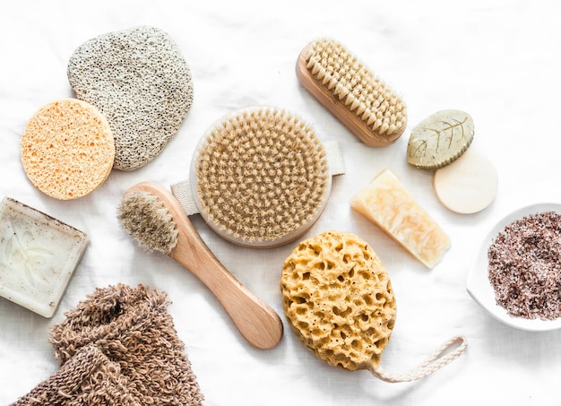 Body skin care Brushes with natural bristles pumice homemade soap scrub