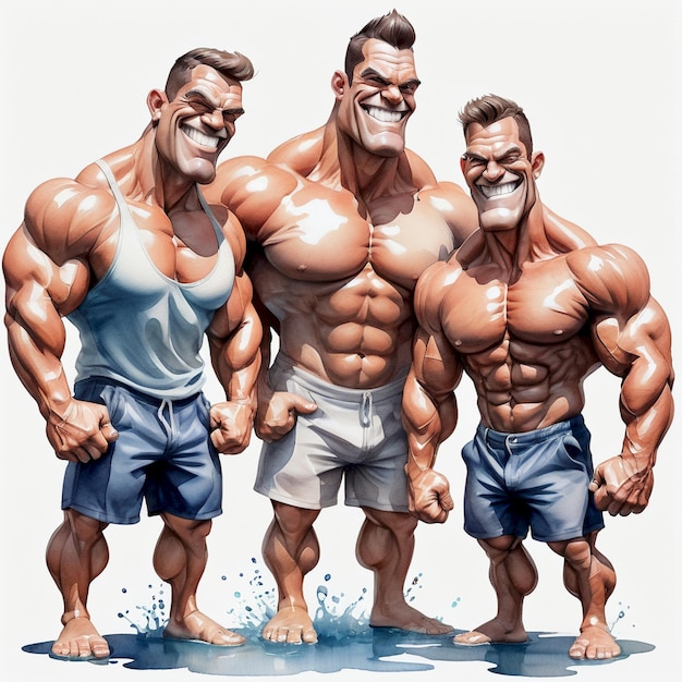 Bodybuilders Ilustration Design