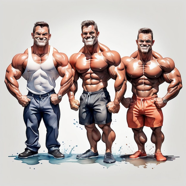 Bodybuilders Ilustration Design