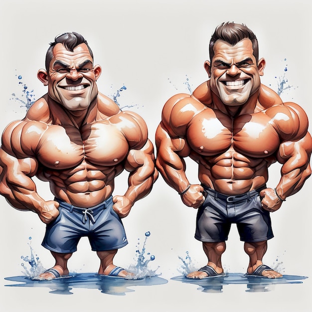 Bodybuilders Ilustration Design