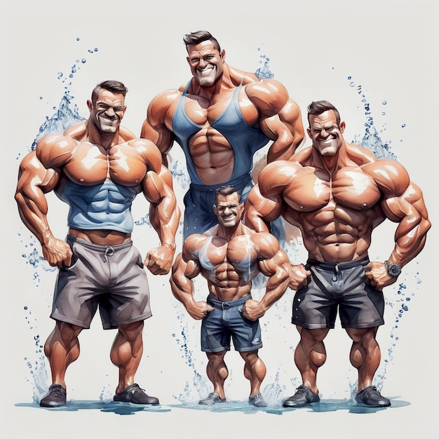 Bodybuilders Ilustration Design