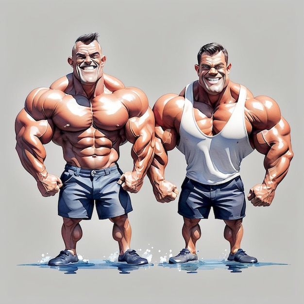 Bodybuilders Ilustration Design