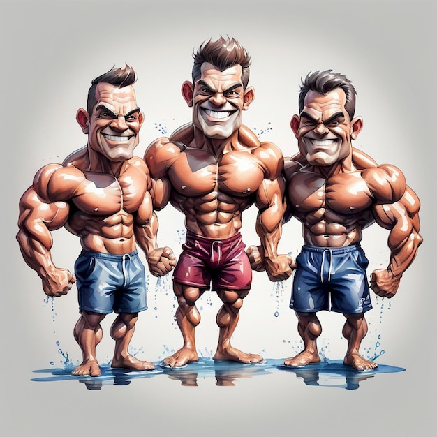 Bodybuilders Ilustration Design