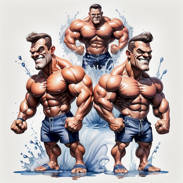 Bodybuilders Ilustration Design