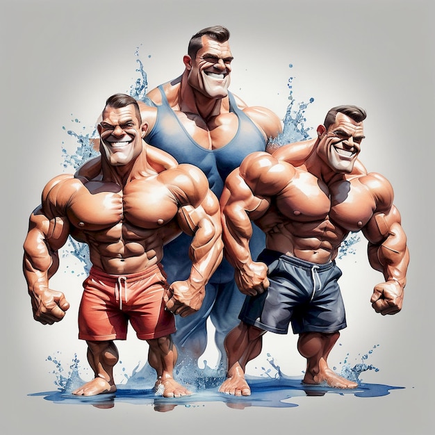 Bodybuilders Ilustration Design