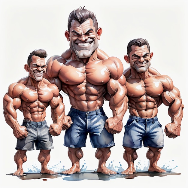 Bodybuilders Ilustration Design